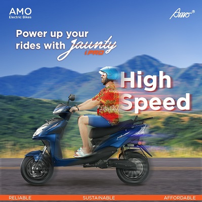 What is the range of the latest AMO electric bike Jaunty I Pro?