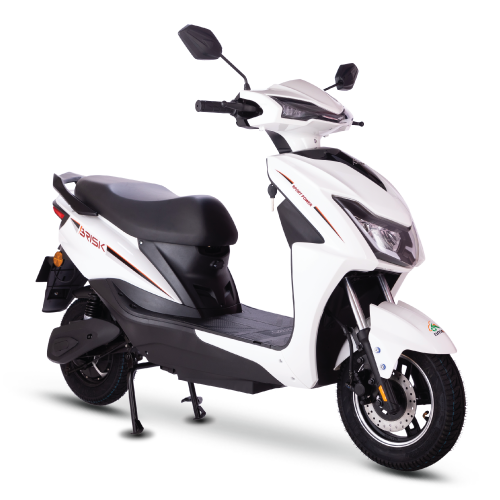 Electric scooty white color